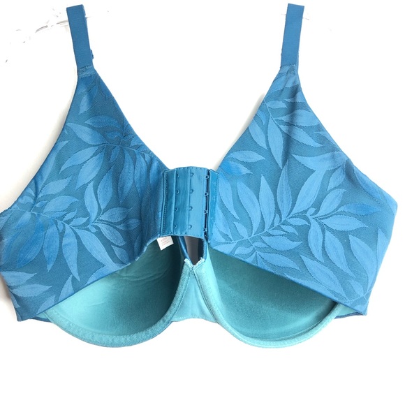Cacique invisible lace back smoother teal full coverage underwire bra 42DD. C3 - Picture 6 of 11